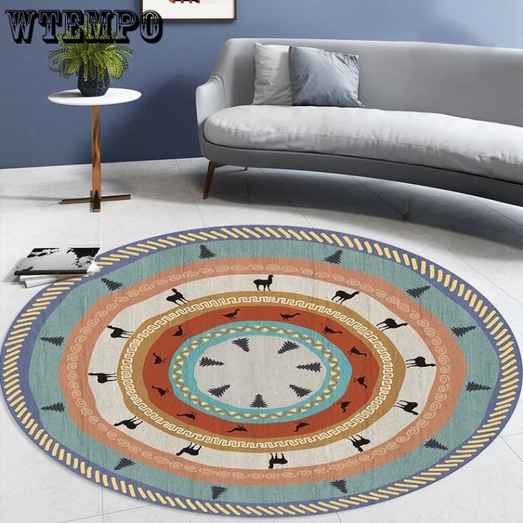 Bohemian Round Carpets for Home Living Room Decoration Bedroom Decor Carpet Sofa Area Rug Non-slip Mats