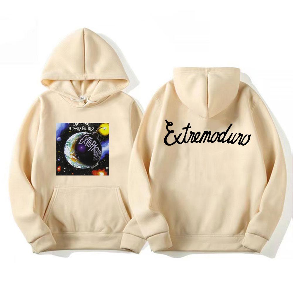 Rock Band EXTREMODURO Tour 2025 Graphic Hoodie Men Women Harajuku Hip Hop Punk Sweatshirt Casual Fleece Loose Hoodies Streetwear