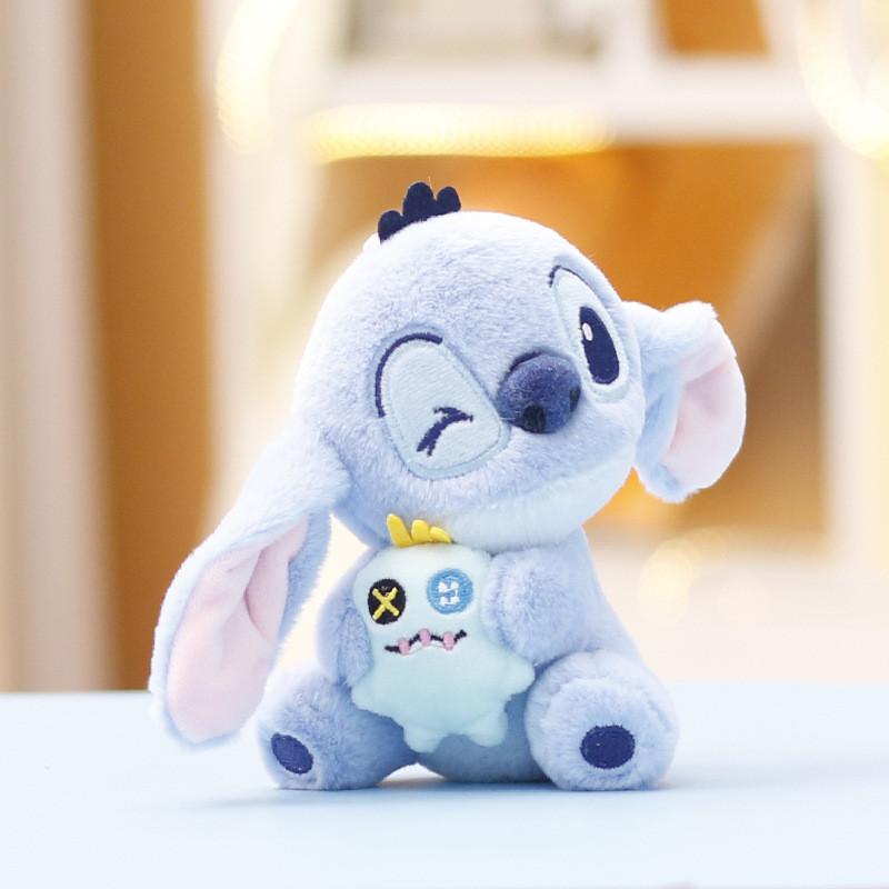 Disney Stitch Plush Toy Keychain Stuffed Doll Backpack Pendant Cute Kids Gift