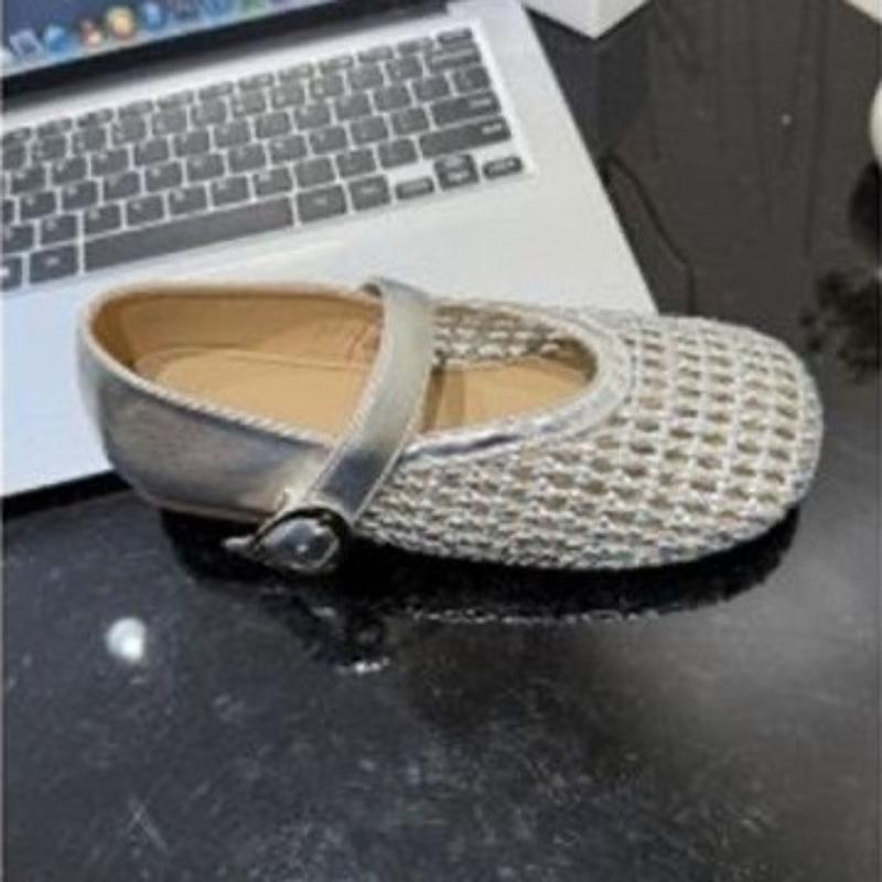 Fashion Women's Flat Shoes Mary Jane 2025 Summer New Casual Shallow Sandals Fashion Trend Weave Ballet Shoes Breathable Outdoor Shoes