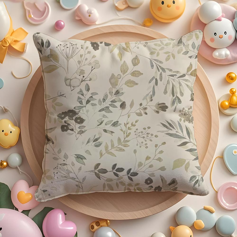 French Retro Print Pillow Case Soft Plush Fabric DoubleSided Printed Cushion Cover Warm Winter Sofa Pillow Case