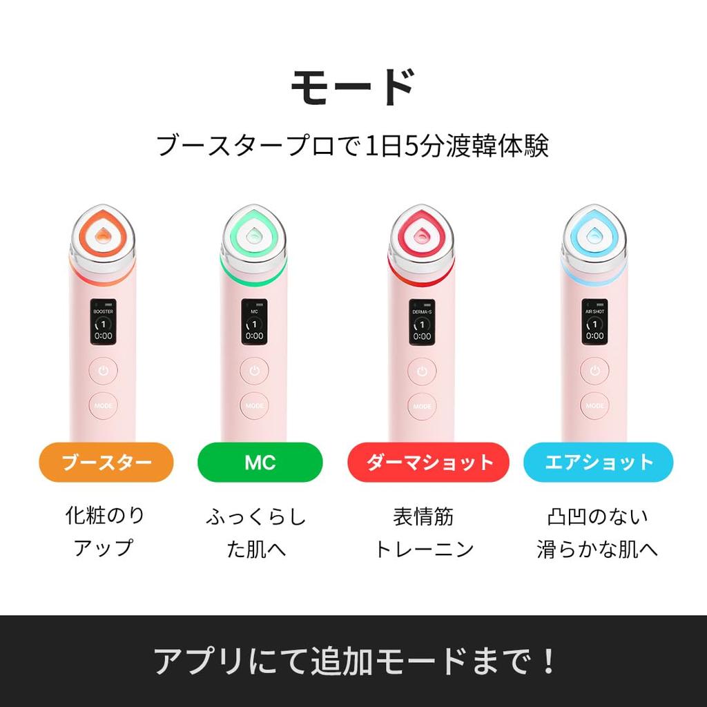 Medicube AGE-R Booster Pro Pink, 5-Minute Korean Skincare Experience, Japanese Instruction Manual, All-in-One Facial Beauty Device, Portable, 155g,