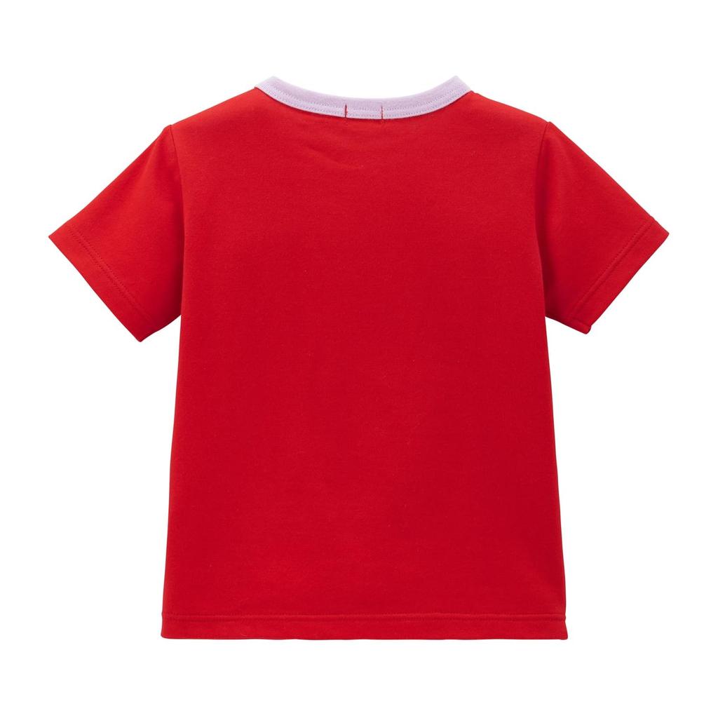 Miki House Hot Biscuits Short Sleeve T-Shirt, Boys and Girls, Baby, Children's Clothing, Red, 80cm, 72-5212-683