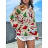 Womens Floral Print Hooded Sweatshirt Soft Comfortable Casual Pullover Daily Wear