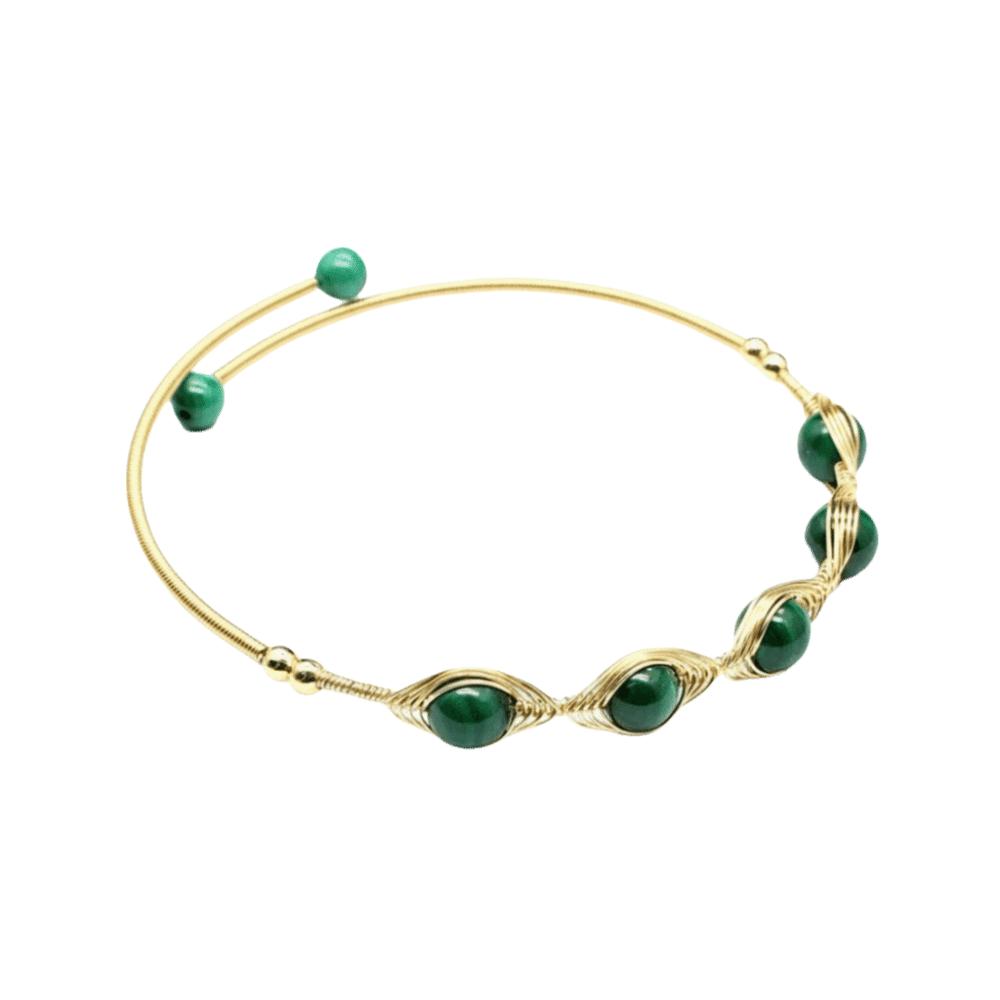 14k Gold Plated Adjustable Bracelet Gold Color Crystal Bracelet Open Cuff Bangle Minimalist Style