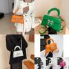 Trendy Black White Or Colorful Pu Shoulder Crossbody Bag Stylish Small Square Handbag