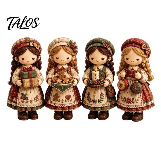 Craft Kit with Instructions Patchwork Girl DIY Kit, 3D Doll Sewing Set Pre-Cut for Teens Fabric Thread Needles, Cute Home Decor Handmade Gift