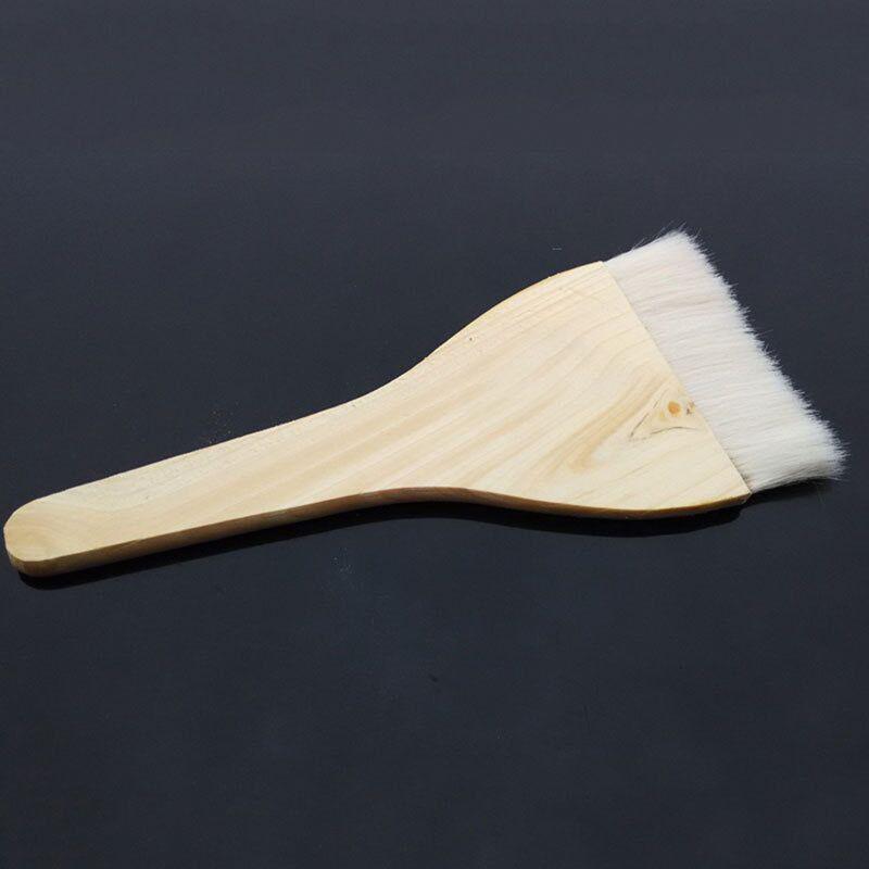 Wooden Handle Wool BBQ Sauce and Baking Brush - Soft, Shed-Free Bristles for Dust Removal, Cleaning, and Painting