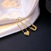 Irregular Paper Clip Love Earrings, Simple Cold Wind Studs, Geometric Metal Wind Earrings, Women