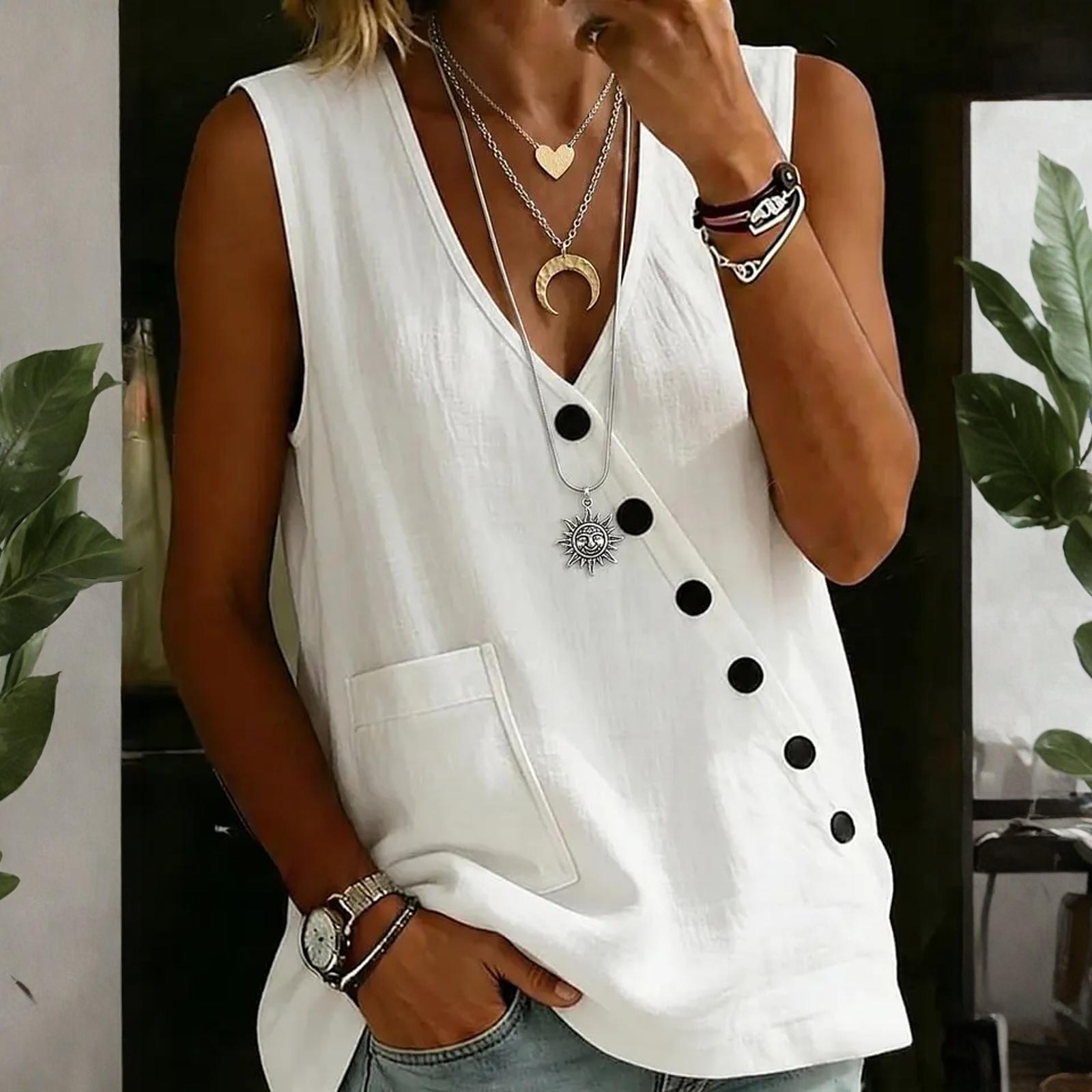 Женская блузка Модная и повседневная футболка Топ L