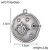 CARLIDANA Retro Geometric Jewelry Pendant Charms Stainless Steel Gold Plated Embossed Coin Moon Sun Jewelry Accessories Earrings