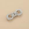 1 Pair Alloy Cardigan Collar Clips Holder Women Decor Crystal Cape Cloak Clasps Fasteners Buckle Brooch Clip
