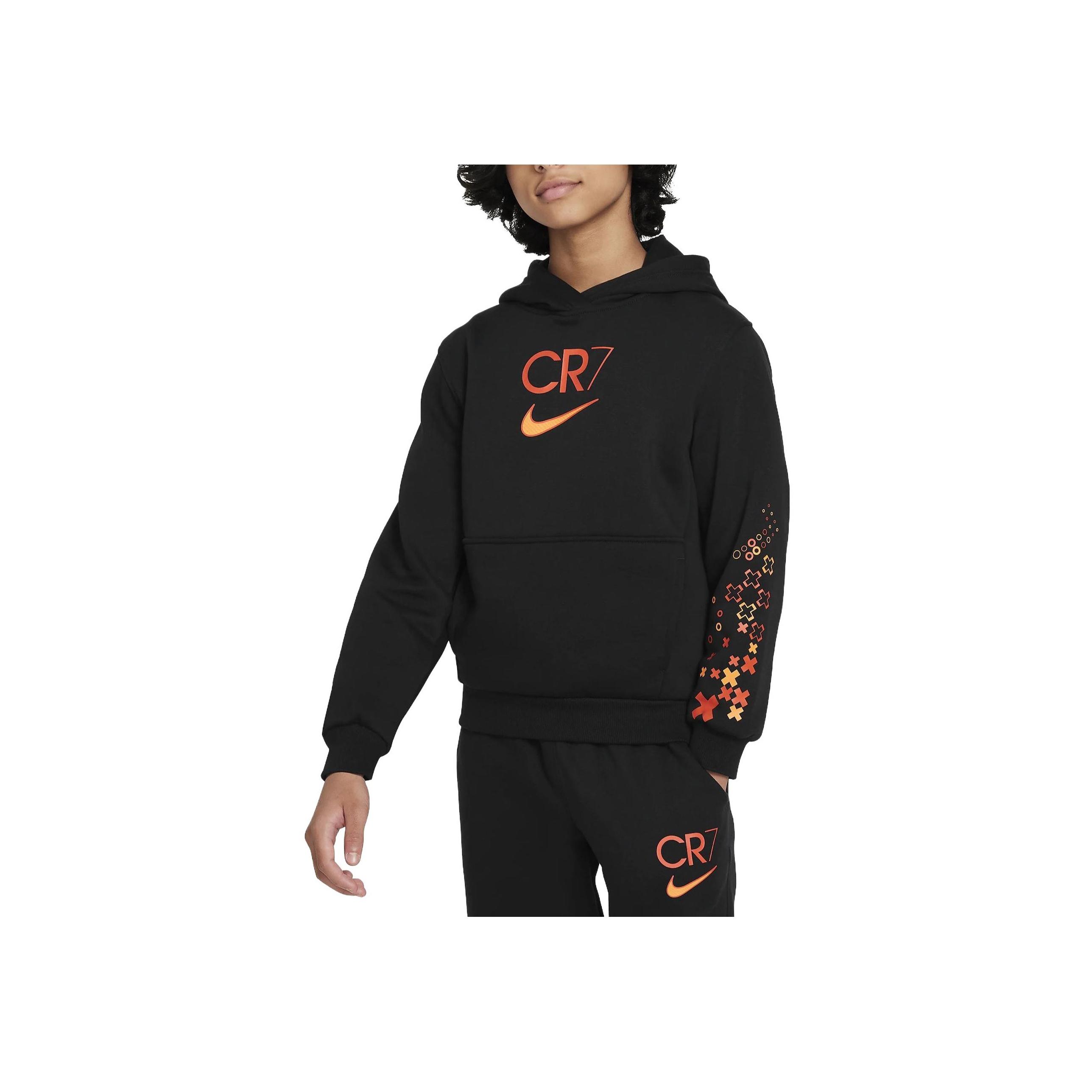 

Nike Hoodie Cr7 Letter Number Logo Casual Long Sleeve Kids hoodies Black FJ6173-010 XS