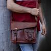 Leather Satchel Tablet Bag, Gift for Him Her, Leather Shoulder Bag , Briefcase Messenger Bag, Handmade Computer Bag, Tablet Bag for Him