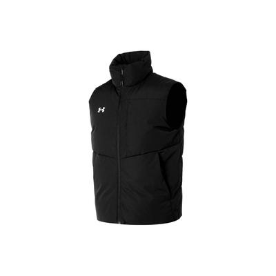 Unifarbige Stehkragen Sport Outdoor Laufen Freizeit Daunenweste Unisex Weste Schwarz 23600803-001