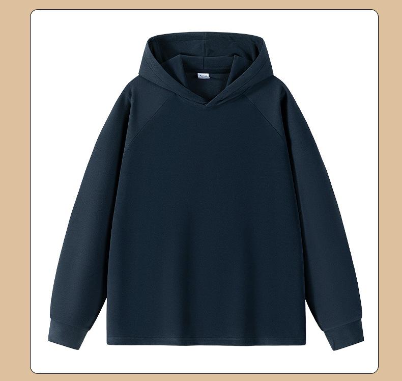 Unisex Long Sleeve Hoodie with Custom Logo – Double-Sided Fleece, Skin-Friendly Pullover Jacket for Couples
