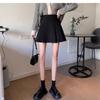 2024 Spring Women's Academy Style Black Sweater & High-Waisted A-Line Pleated Skirt