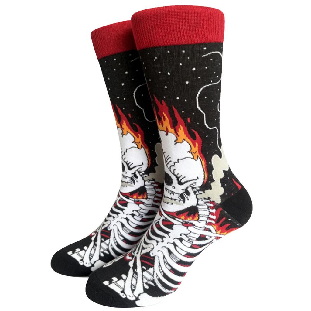 Adult Casual Halloween Printed Knee High Socks for Women Men Holiday Fun