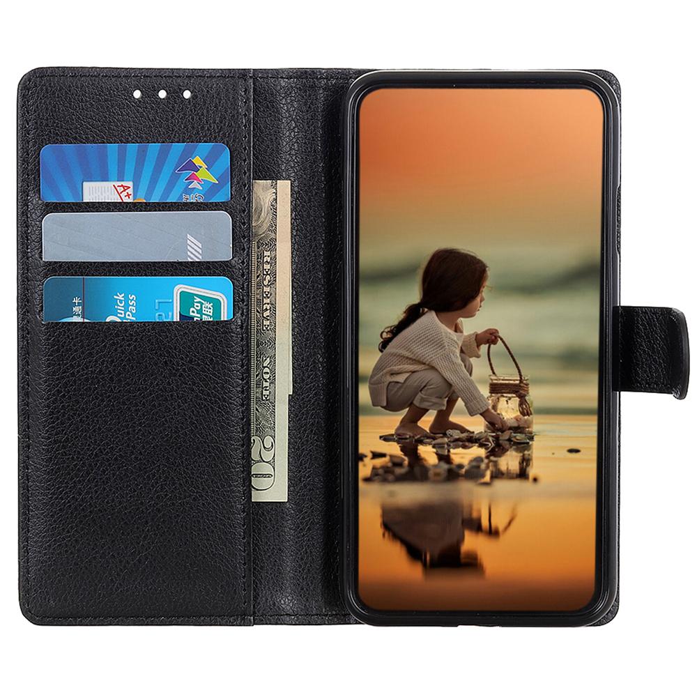 

For OnePlus 13 Wallet Case PU Leather Phone Cover Litchi Texture Brown