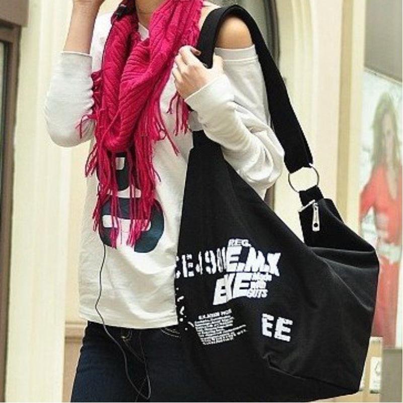 Casual Letter Design,Canvas Bag For Women ,Large Capacity Hobo Bags, Fashion Shoulder Bag ,Shopping Girls Handbags and Totes  bo
