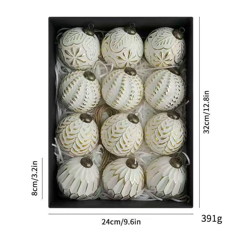 Antique Style Christmas Ornament Set: Scratch-off Ball Decorations for Trees and Windows