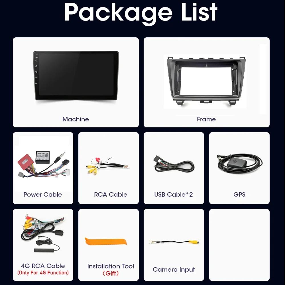 Auto Radio For Mazda 6 2007-2012 4G WIFI Car Multimedia Video Player Navigation GPS BT Wireless CarPlay Head Unit  No 2din DVD