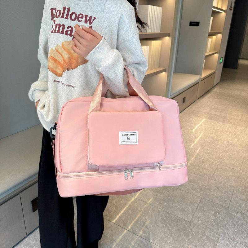 Leichte Faltbare Gepäcktasche Trocken-Nass-Trennung Großes Fassungsvermögen Multifunktionale Reisetasche Aufbewahrungstasche mit Fächern Schuhtaschen