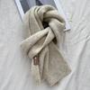 Fashion Cashmere Scarf Winter Warm Thick Comfortable Velvet Convenient Scarf Outdoor Keep Warm Solid Color Simple Scarf