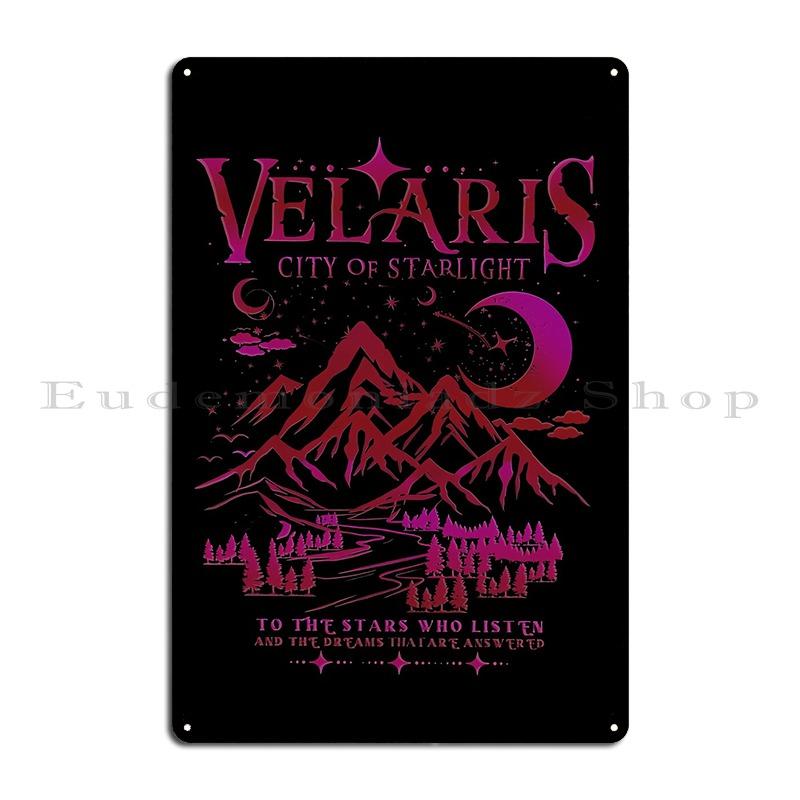 Velaris From Acotar SJM The City of Starlight ACOMAF Metal Plaque Wall Decor Garage Decoration Designer Tin Sign Poster