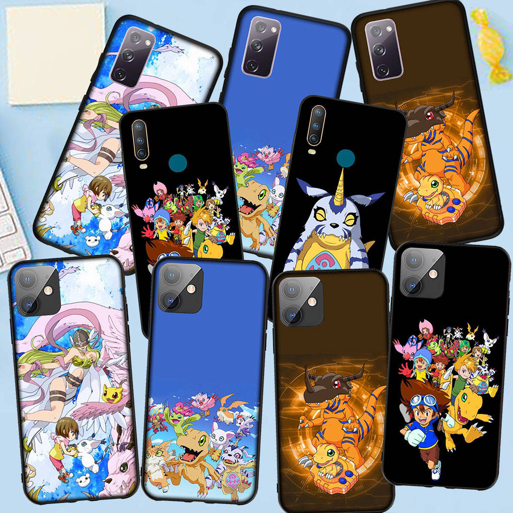 Custodia per Samsung Galaxy S25 S24 S23 iPhone 16 15 Xiaomi Redmi Note 14 13 12 16E 11 Pro OPPO Moto Huawei Anime Digimon Adventure Mostro Digitale Cover