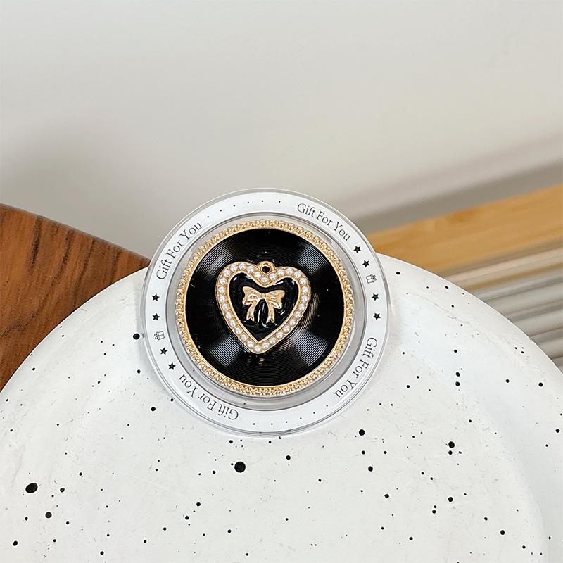 Pearl Flower Bow Tie Love Magnetic Mobile Phone Airbag Holder For Magsafe Telescopic Ring Gift