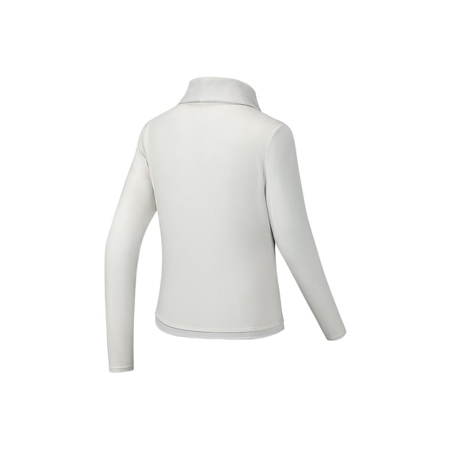 Anta Simple Polo Neck Pullover Letter Casual Versatile Comfortable Sports Knit Sweater Women Sweater 162547402-1