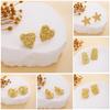 Women's Irregular Heart Star Stud Earrings: Elegant European & American Luxury Metal Style