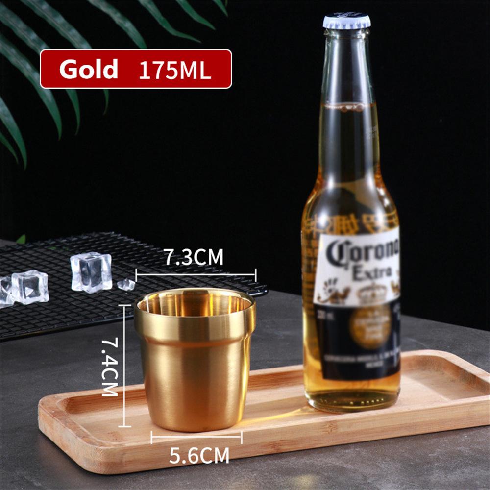 175-450ml Stainless Steel Beer Cup Metal Water Cups Travel Camping Mugs Coffee Tumbler Outdoor Hiking Cup Portable Drinkware