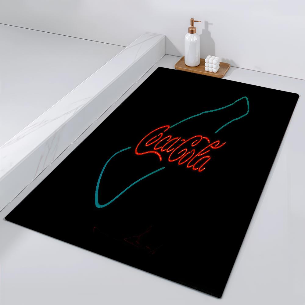 Soda Door Mat Bedside C-Coca Entrance Bath Floor Decoration Corridor Cola Door Mat Carpet Living Drink Room Balcony