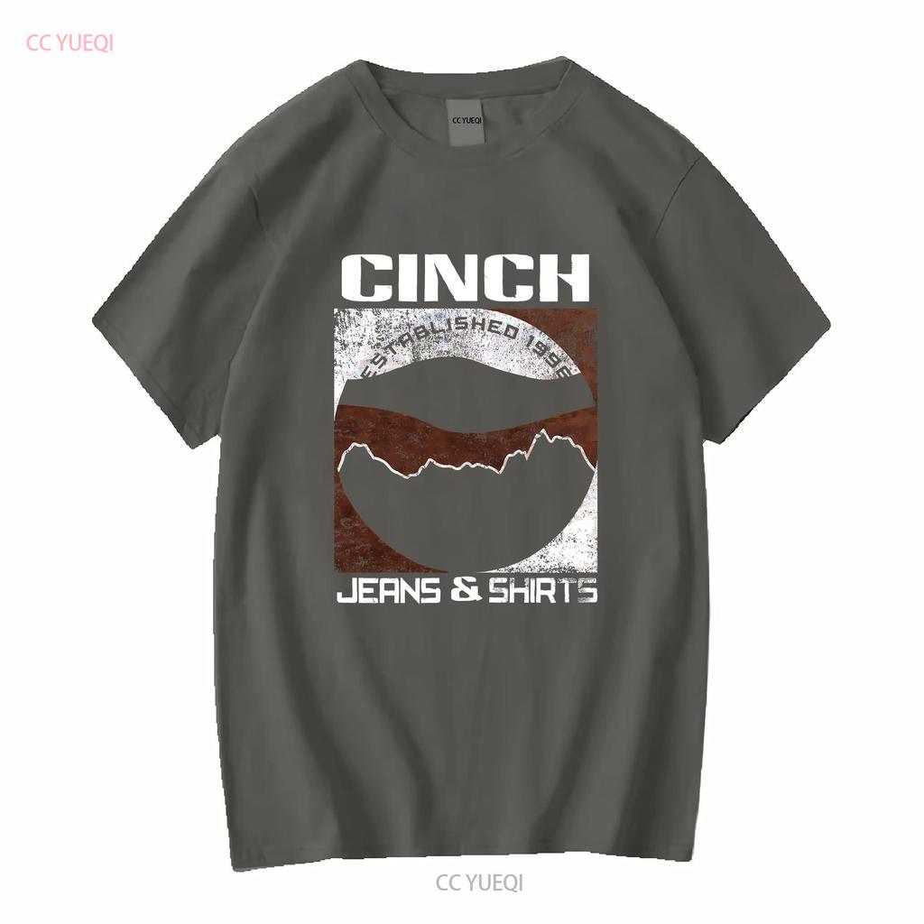 Cinch Jeans Mountains Cowboy Rancher Farmer T Shirt Mens Medium long or short sleeves vintage Washed Versatile graphic