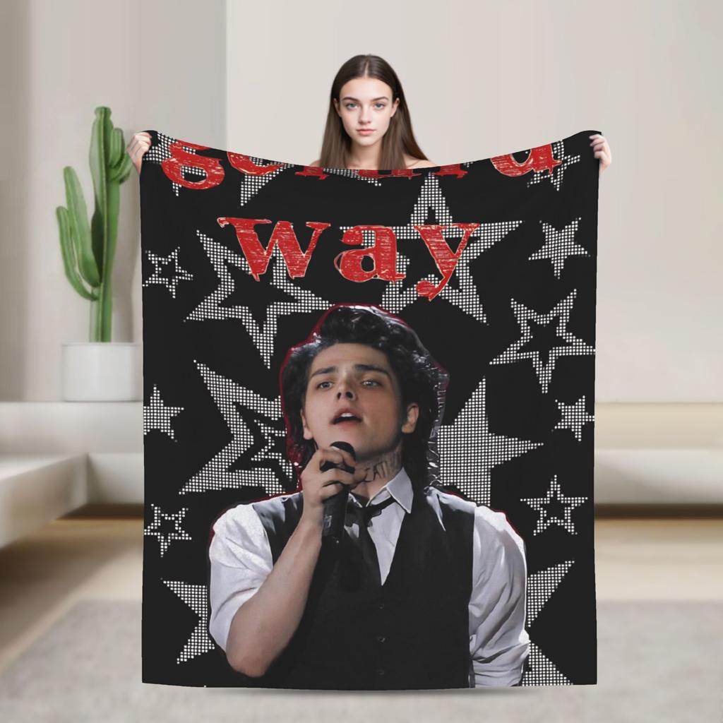 G-Gerard Way MCR  Blanket  Travel Flannel Throw Blanket For Couch Chair Sofa Bed Soft Custom Quality Bedspread Gift