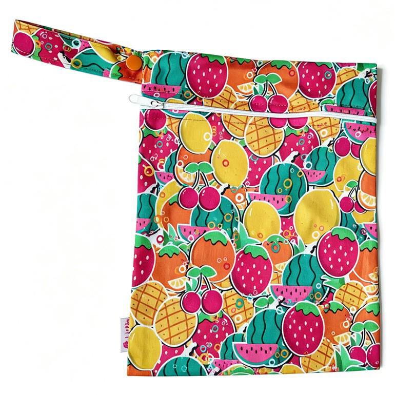 Waterproof Single Pocket Reusable Wet Diaper & Sanitary Napkin Bag