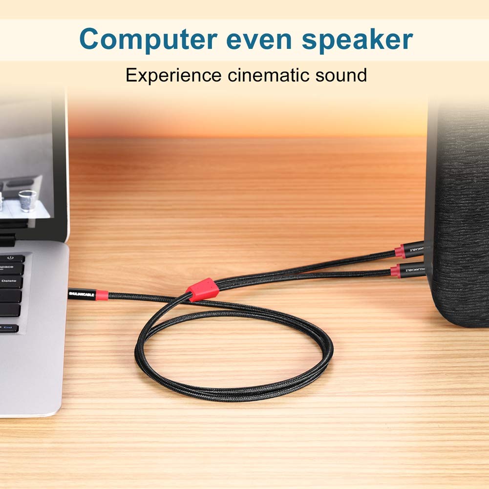 Distribuční konverzní kabel SHULIANCABLE na audio Stereo Mini Plug 2 Vhodný pro kabel CD 3,5 mm 6,35 mm, chytré telefony, počítače, přehrávače, reproduktory,