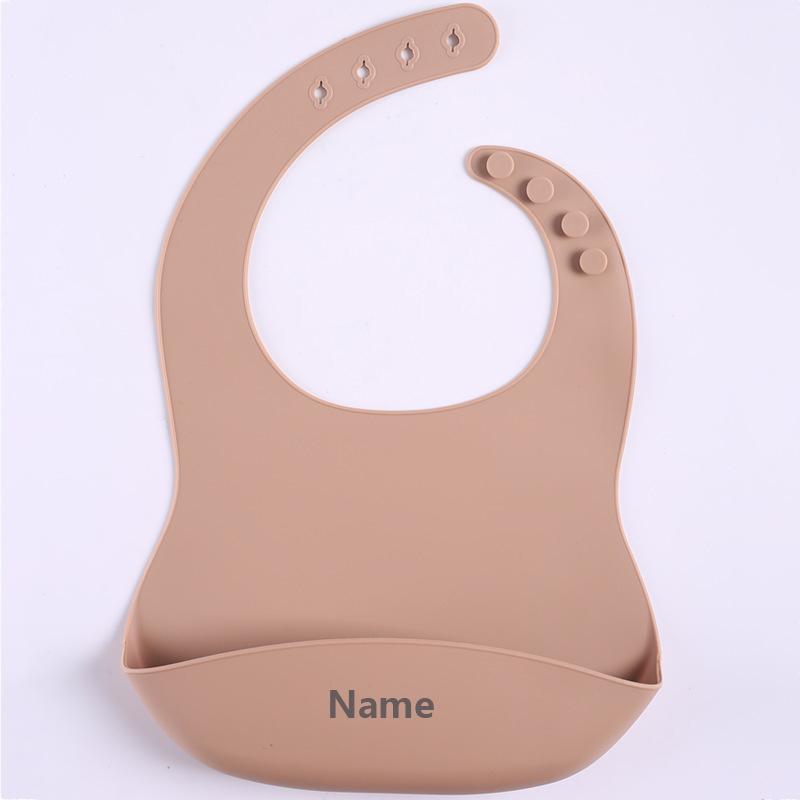 Silicone Bib Infant Drool Catcher Including Free Name High Quality Durable Design Safe for Children Engraving Imaginative Gifts Ideal for Boys Plus G