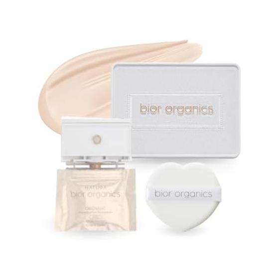 Organic Aqua Airless Cushion Natura Viol  Compact & Refill (with puff)  Light 003N