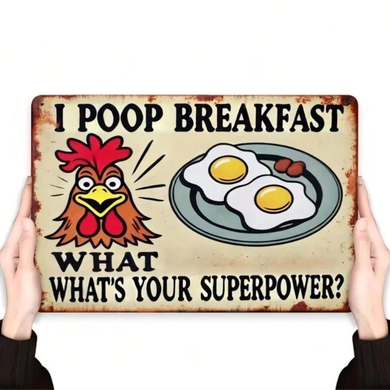 Retro Metal Tin Sign 8x12 inch Office Living Room Wall Decor