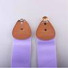 Women Bowknot Buckle Metallic Faux Leather Waistband Elastic Croset Waist Belt