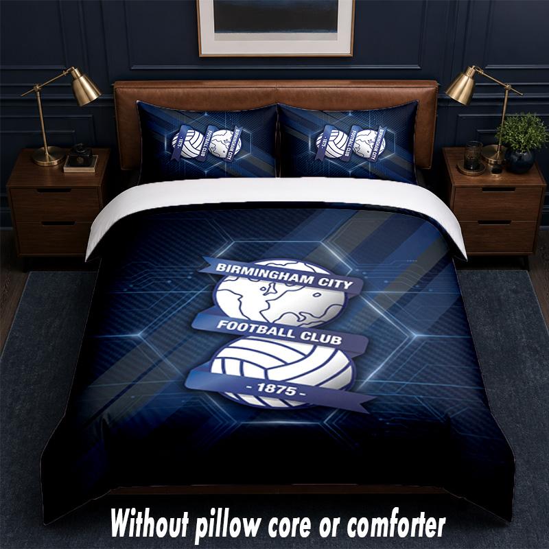 Birmingham City Design Bed Bedding Set 1 Duvet Cover + 2 Pillowcases Soft Breathable Household Bed Linens