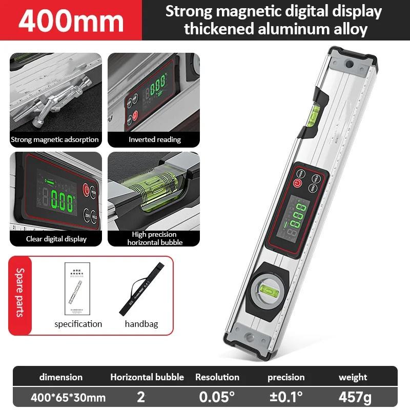 Digital Protractor Angle Finder Portable Electronic Level 0-90° Inclinometer Slope Scale Ruler Bubble Magnetic Level Ruler