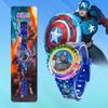 Kinder Cartoon LED Uhr mit Iron Man Batman Frozen Hello Kitty Design für Schulkinder