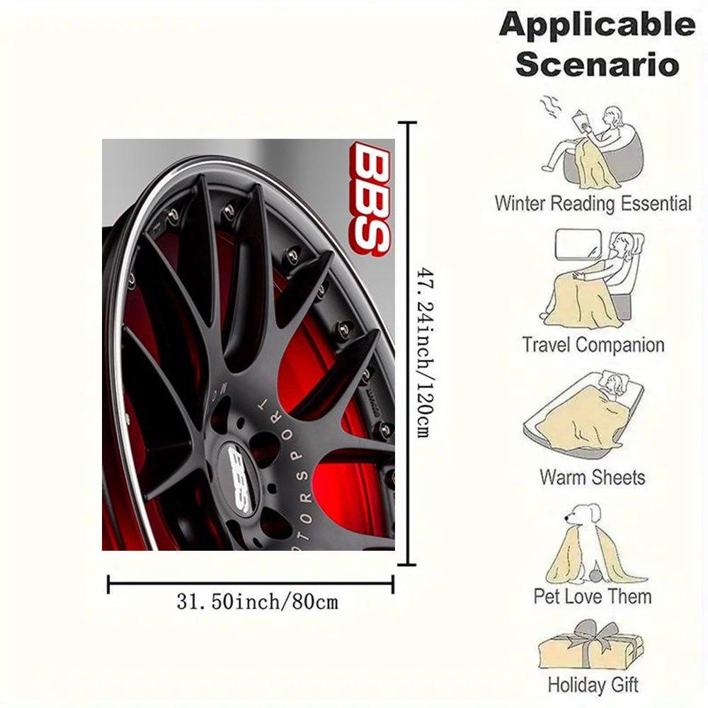 BBS Motorsport Wheel Rim Red Black Finish - High Quality Car Accessories & PartsBlanket Flannel Throw Blanket for Sofa, Bed, Travel, Camping
