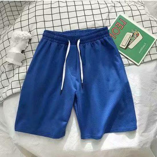 Pánské letní ležérní korejské volné plážové šortky - jednobarevné trendy kalhoty