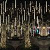 Solar Waterproof LED Meteor Shower String Lights for Outdoor Trees & Festival Decorations