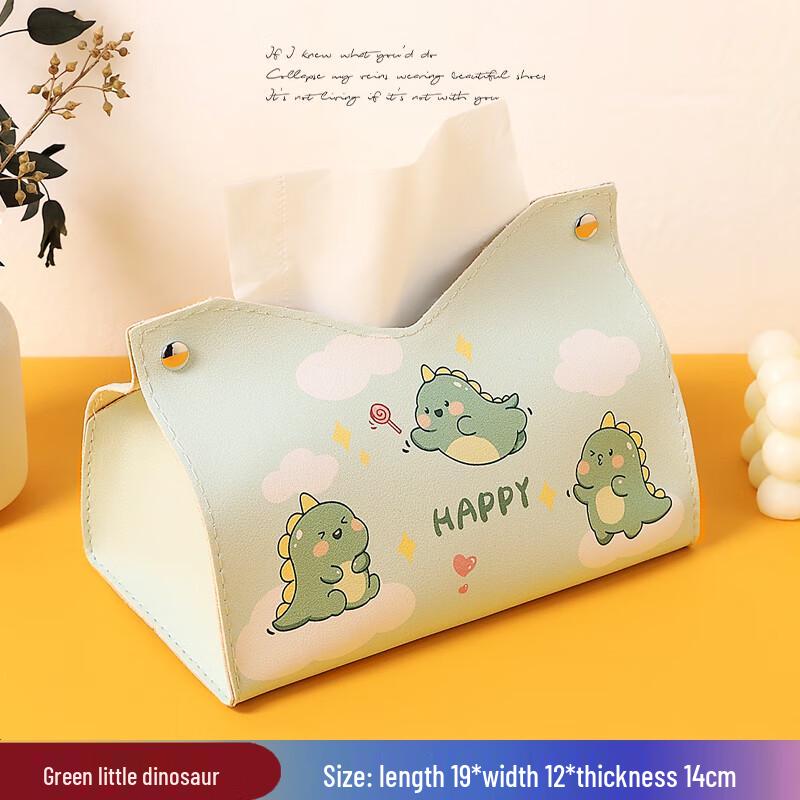 Cute Green Dinosaur Tissue Box